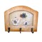 Cuier decorativ cu 3 carlige, Naimeed D65-8, 20x15.5x0.8 cm, Maro