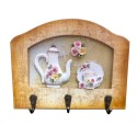Cuier decorativ cu 3 carlige, Naimeed D65-1, 20x15.5x0.8 cm, Maro Cuier decorativ cu 3 carlige, Naimeed D65-1, 20x15.5x0.8 cm, Maro
