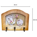 Cuier decorativ cu 3 carlige, Naimeed D65-1, 20x15.5x0.8 cm, Maro Cuier decorativ cu 3 carlige, Naimeed D65-1, 20x15.5x0.8 cm, Maro