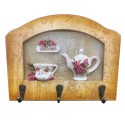 Cuier decorativ cu 3 carlige, Naimeed D65-2, 20x15.5x0.8 cm, Maro Cuier decorativ cu 3 carlige, Naimeed D65-2, 20x15.5x0.8 cm, Maro