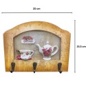 Cuier decorativ cu 3 carlige, Naimeed D65-2, 20x15.5x0.8 cm, Maro Cuier decorativ cu 3 carlige, Naimeed D65-2, 20x15.5x0.8 cm, Maro