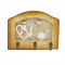 Cuier decorativ cu 3 carlige, Naimeed D65-5, 20x15.5x0.8 cm, Maro