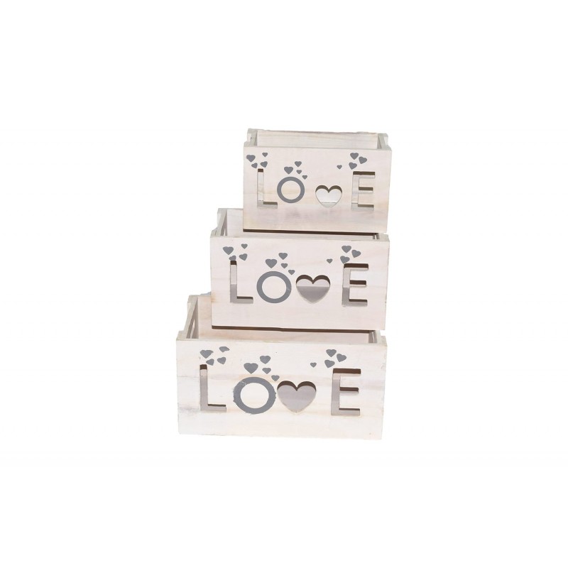 Set 3 cutii depozitare/decor realizate manual D811 Set 3 cutii depozitare/decor realizate manual D811