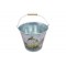 Galetusa decorativa din metal cu maner din lemn D2610, 19x13x15 cm