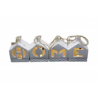 Set 4 casute ceramica cu led