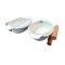 Set 2 vase din ceramica cu capac din inox si bambus D134-6545