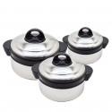 Set 3+1 Caserole termoizolante D3148, culoare Negru Set 3+1 Caserole termoizolante D3148, culoare Negru