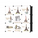 Dulap tip Soldat, Monuments Style, Negru, 9 Usi