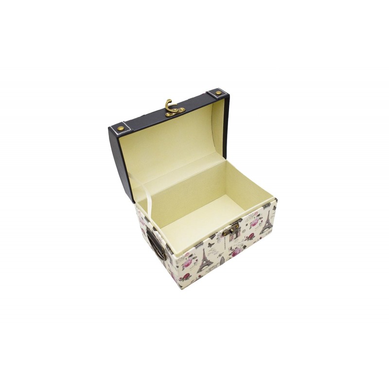 Cufar din piele ecologica cu imprimeu, Naimeed D47-2, 32 x 22,5 x 22,5 cm Cufar din piele ecologica cu imprimeu, Naimeed D47-2, 32 x 22,5 x 22,5 cm