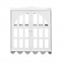 Dulap pentru baie cu agatatori si 2 nivele, D16, culoare Alb, 60 x 15 x 50 cm