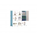 Dulap modular din plastic cu schelet metalic, D3253P, culoare Roz / Alb, 110 x 110 x 37 cm Dulap modular din plastic cu schelet metalic, D3253P, culoare Roz / Alb, 110 x 110 x 37 cm