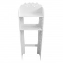 Raft cu doua etajere, pentru baie, pozitionare deasupra vasului de toaleta, Naimeed D44, culoare Alb, 45 x 25 x 128 cm