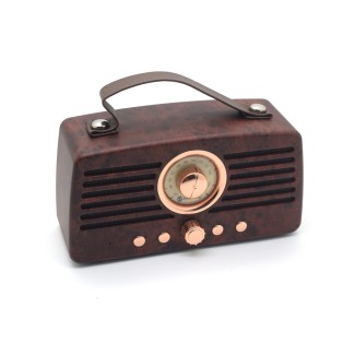 Boxa portabila NewRixing NR-4013, Negru-Crem, Retro style, 1500mAh, 10W, D1267a