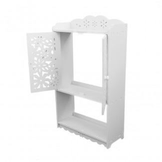 Dulap pentru baie cu 2 usi si 3 rafturi, Naimeed D36, culoare Alb, 59,5 x 34,6 x 13,5 cm Dulap pentru baie cu 2 usi si 3 rafturi, Naimeed D36, culoare Alb, 59,5 x 34,6 x 13,5 cm