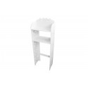 Raft cu doua etajere, pentru baie, pozitionare deasupra vasului de toaleta, Naimeed D44, culoare Alb, 45 x 25 x 128 cm