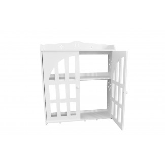 Dulap pentru baie cu agatatori si 2 nivele, D16, culoare Alb, 60 x 15 x 50 cm Dulap pentru baie cu agatatori si 2 nivele, D16, culoare Alb, 60 x 15 x 50 cm