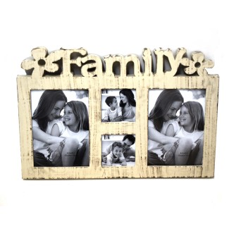 Rama foto colaj 4 poze, Family, Dzy 96 Vintage, Crem Rama foto colaj 4 poze, Family, Dzy 96 Vintage, Crem