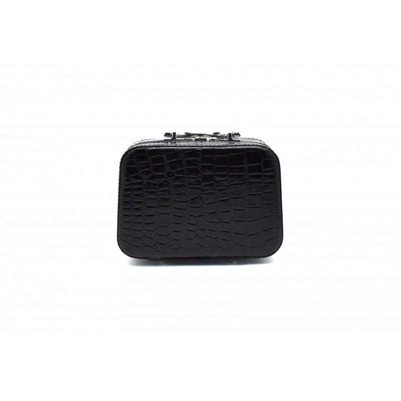 Geanta cosmetica cu oglinda, Naimeed D268, culoare Negru, 14 x 20 x 7 cm