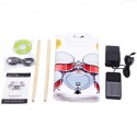 Set cu 9 tobe electronice portabile din silicon, Roll Up Drum Kit