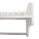 Etajera pentru baie cu 1 raft, Naimeed D129 PVC, Alb, 21x47x16cm