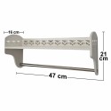 Etajera pentru baie cu 1 raft, Naimeed D129 PVC, Alb, 21x47x16cm