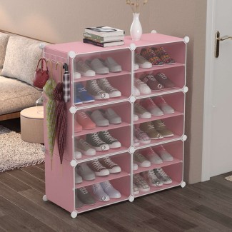 Pantofar Modular, 12 Compartimente, D2662P, Roz Pantofar Modular, 12 Compartimente, D2662P, Roz