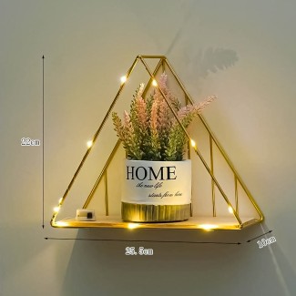 Etajera Suspendata, Luminite Led, Auriu, Naimeed D52,  22x25.5x10 cm Etajera Suspendata, Luminite Led, Auriu, Naimeed D52,  22x25.5x10 cm