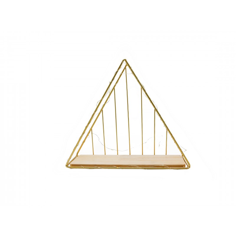 Etajera Suspendata, Luminite Led, Auriu, Naimeed D52,  22x25.5x10 cm
