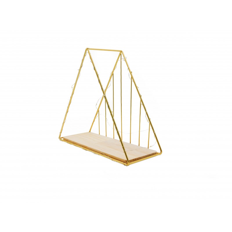 Etajera Suspendata, Luminite Led, Auriu, Naimeed D52,  22x25.5x10 cm