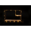 Etajera suspendata, aurie cu luminite Led, 38*26*11 cm, D58 Etajera suspendata, aurie cu luminite Led, 38*26*11 cm, D58