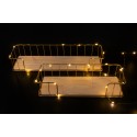 Set 2 etajere suspendate, aurii cu luminite Led, 44.5*13*7.5 cm, D62