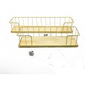 Set 2 etajere suspendate, aurii cu luminite Led, 44.5*13*7.5 cm, D62