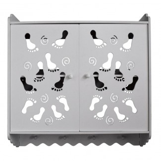 Dulapior cu 2 rafturi si cuier, Naimeed D130 PVC, culoare Alb, 59 x 58 x 22 cm