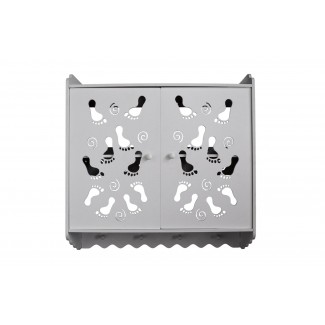 Dulapior cu 2 rafturi si cuier, Naimeed D130 PVC, culoare Alb, 59 x 58 x 22 cm
