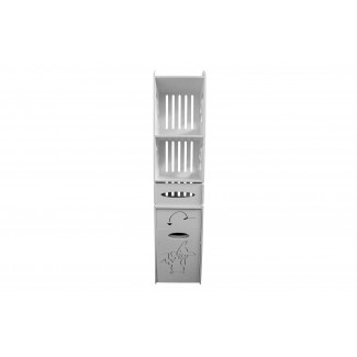 Dulapior cu 3 rafturi si compartiment pentru hartie, Naimeed D149 PVC, culoare Alb, 27 x 120 x 25 cm Dulapior cu 3 rafturi si compartiment pentru hartie, Naimeed D149 PVC, culoare Alb, 27 x 120 x 25 cm