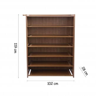 Pantofar din bambus, 7 rafturi, 102*119*28 cm, D182