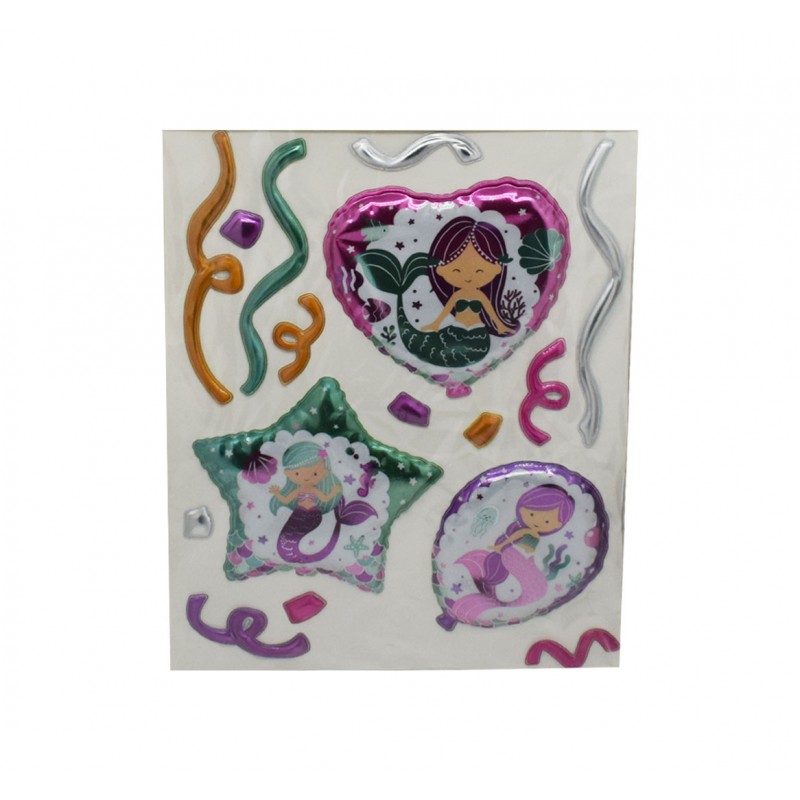 Sticker decorativ autocolant 3D, D2945-07, model Baloane, 28 x 45 cm