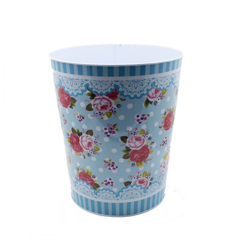 Cos decor din metal, Naimeed D2645, culoare Albastru / Multicolor, 26 x 22 cm