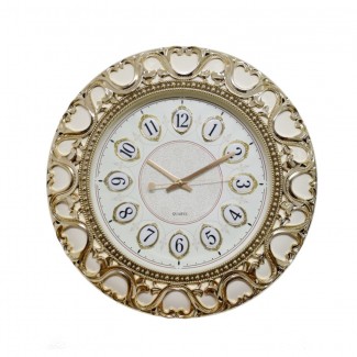 Ceas de perete 45 cm cu mecanism silentios, D3330 GOLD