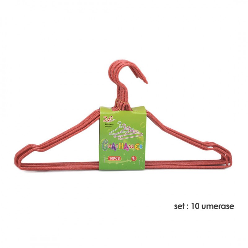 Set 10 umerase din metal plastifiat pentru copii, Naimeed D403/5, 28.5 x 18.5 cm
