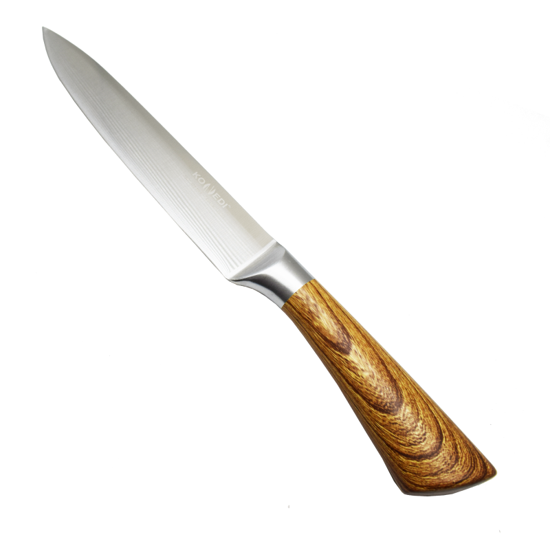 Cutit pentru feliat, Naimeed D3361, gama Konedi, otel inoxidabil, maner imitatie lemn 20 cm