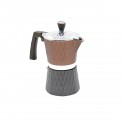 Cafetiera MOKA, 6 cafele, D3407, Maro/Negru Cafetiera MOKA, 6 cafele, D3407, Maro/Negru
