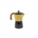 Cafetiera 3 cafele, D3408, Galben/Negru Cafetiera 3 cafele, D3408, Galben/Negru