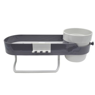Raft baie, prindere adeziva, Naimeed D5364, multifunctional, Gri inchis, 17x11x11cm
