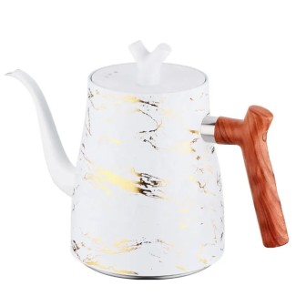 Ceainic cu infuzor si capac, design elegant, otel inoxidabil/plastic, 1500ml, 16.5x13x10cm, Naimeed D6972, Alb