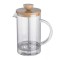 Infuzor French Press din Sticla Borosilicata cu capac din Bambus, Capacitate 800ml, Naimeed D6973, Sticla/Bambus