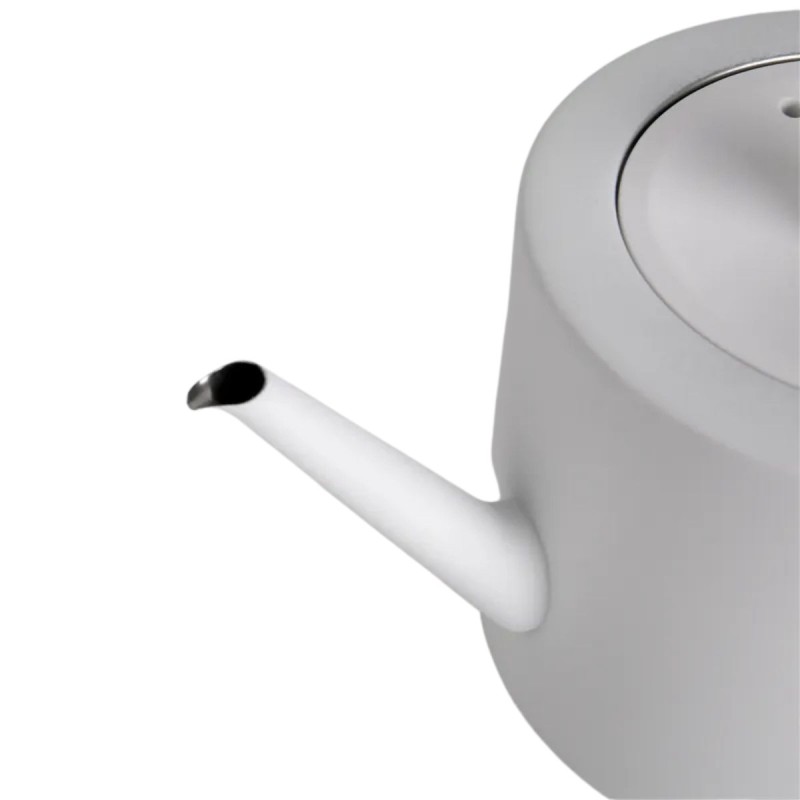 Ceainic cu infuzor si capac, design elegant, otel inoxidabil/plastic, 1500ml, 22x21x13cm, Naimeed D6977, Alb