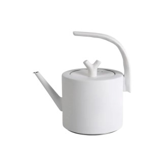 Ceainic cu infuzor si capac, design elegant, otel inoxidabil/plastic, 1500ml, 22x21x13cm, Naimeed D6977, Alb