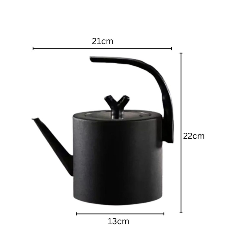 Ceainic cu capac, design elegant, otel inoxidabil/plastic, 1500ml, 22x21x13cm, Naimeed D6977, Negru Ceainic cu capac, design elegant, otel inoxidabil/plastic, 1500ml, 22x21x13cm, Naimeed D6977, Negru