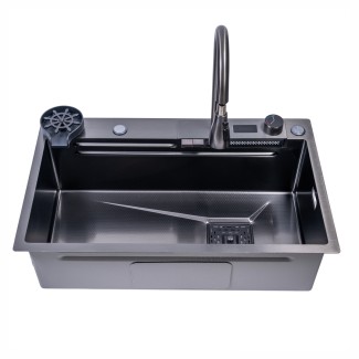 Chiuveta multifunctionala Smart Cuisine, cu accesorii incluse, Naimeed D6745, functii multiple, otel inoxidabil, Gri, 210x750x460mm Chiuveta multifunctionala Smart Cuisine, cu accesorii incluse, Naimeed D6745, functii multiple, otel inoxidabil, Gri, 210x750x460mm